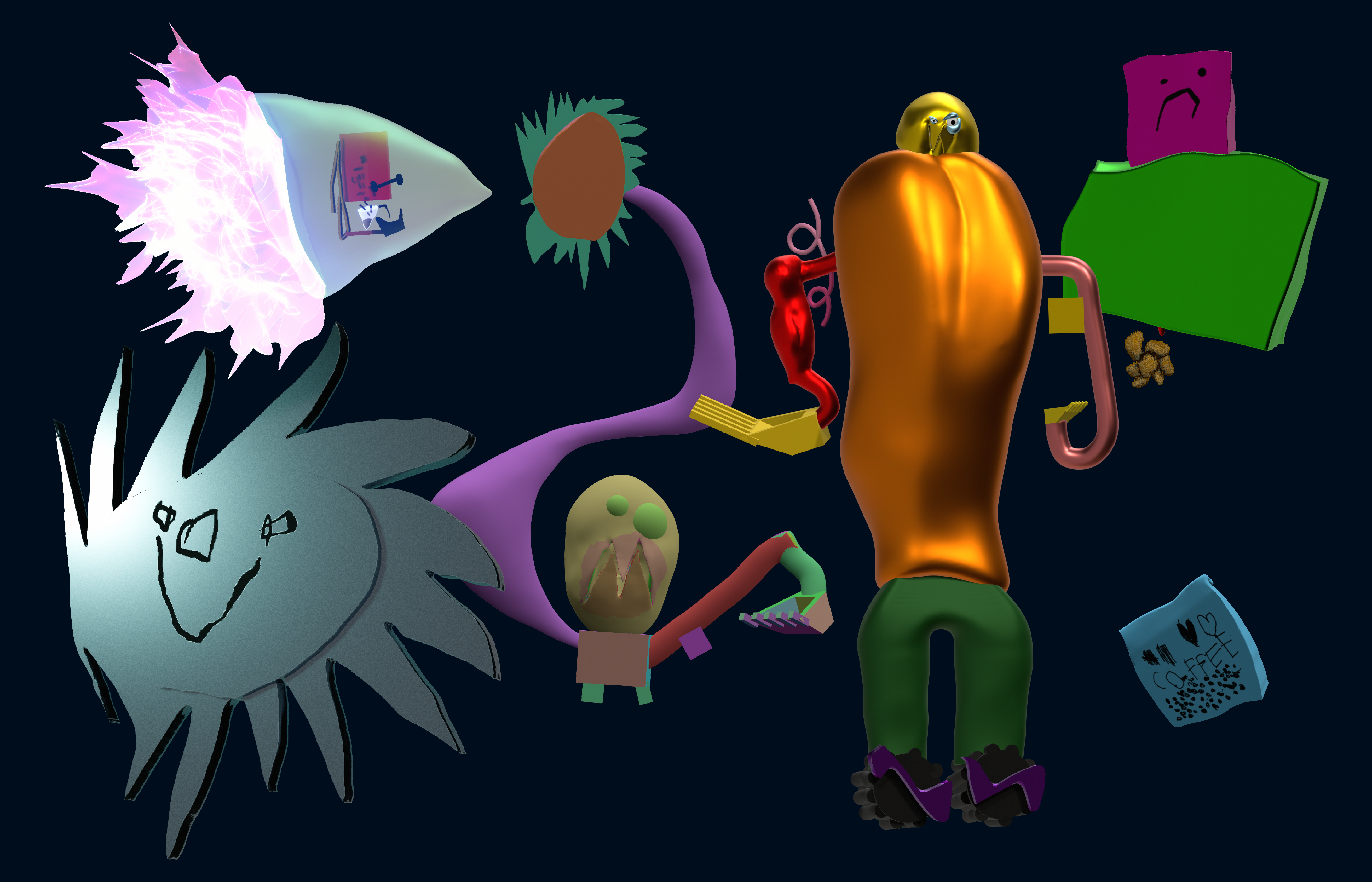Potty Monsters in 3D